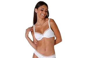 LOVABLE Reggiseno con Ferretto e Coppe Non Imbottite Preformate in Microfibra, Sostegno, Forma Seno Naturale, Art. 027M, My Daily Comfort Donna