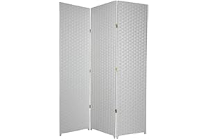 SALEEMEXPRESS Enyaa Room Divider Screen Privacy Panel - Folding Paravent 3 Panel Divider Screen - Partition Wall Panel Privacy Furniture - (WHITE)