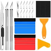 Hengxinc 19 Pcs Vinyl Wrap Tools with 2 Replacement Felt | Vinyl Wrap Squeegee Kit, Wallpaper Smoother Tool for Car Wrapping,