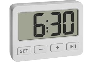 TFA Dostmann Digital miniväckarklocka, 60.2036.02, med larmfunktion, stoppur och timer, bilklocka, med magnet eller stativ, p