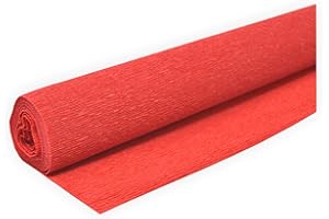 CRELEO Floristen Krepppapier - Gärtnerkrepp rot 50 x 250 cm ca. 128 g/m² färbt nicht ab bei Kontakt mit Wasser - bleicht nicht aus bei Sonne