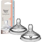 Tommee Tippee Natural Start Wide Snap Nipples, Fast Flow, Pack of 2 | Fast Flow, Pack of 2