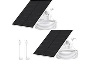 SANKABA Solarmodul für Ring Kamera,5W Kamera Solarpanel kompatibel mit Ring Spotlight Cam Akku & Stick Up Cam Akku, Stick Up Cam 2. und 3. Gen. mit Fassstecker(2 Pack)