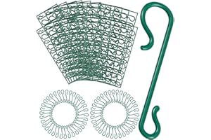 TheStriven 200 sztuk zielone wieszaki w kształcie litery S ozdoby haczyk haczyki w kształcie litery S dekoracje świąteczne haczyki choinkowe bombki metalowe haczyki w kształcie litery S mini plastikowe wieszaki mini haczyki na Boże Narodzenie dekoracja domu