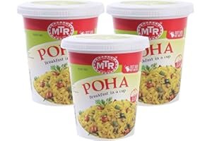 ONE STOP DEALERS MTR Instant Ready Mix Various Flavours - Traditional South Indian Breakfast – Tasty and Healthy - Easy to Prepare Snacks - Cuppa Poha 80g (Pack of 3)