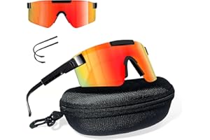 SPINNE LUCAS Occhiali da Ciclismo,TR90 Occhiali Polarizzati, Occhiali Sportivi Uomo Donna, Occhiali Veloci,Occhiali Bici da Corsa Per Attività All'Aria Aperta, Come Ciclismo, Corsa, Sci