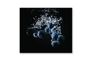 CANVASFLY 60 x 52 cm - Hob Cover for Glass Ceramic Hobs, Tempered Glass, 60 x 52 cm, Multicoloured, Cutting Plate