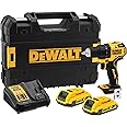 DEWALT DCD708D2T-QW DCD708D2T-QW-Taladro Atornillador sin escobillas 18V con 2 baterías Li-Ion 2,0Ah, Black/Yellow