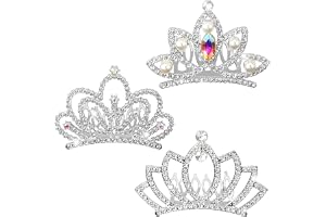 3 stycken prinsesskrona små kronor damtiara flickor minikrona pannband kristall strass hårsmycke bröllop brud tiara för kvinn