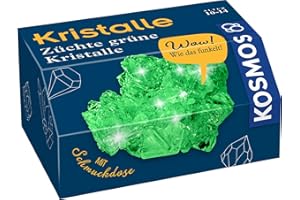 KOSMOS 657956 Grüne Kristalle selbst züchten, Experimentierset für Kinder, Komplett-Set zum Kristalle Züchten inkl. Kleiner Schmuckdose, Mitbringsel für Kinder