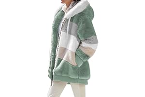 ABINGOO Cappotto Donna Caldo Giacca Invernale Cerniera Cappotto con Cappuccio Spesso Parka Casuale Sciolto Giacche Cappotti di Peluche Outerwear