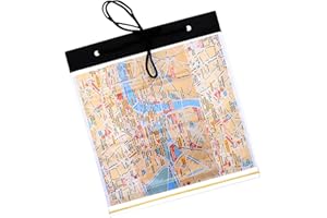 UESLWSER Waterproof Map Holder Case Clear Map Holder Waterproof Map Case A4 Map Holder Waterproof Walking Clear Map Case Waterproof Hiking Pouch Holder with Window & Lanyard Map Holder for Hiking, Camping