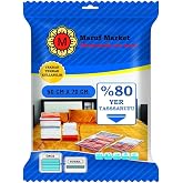 Beyyine Home Y&uuml;ksek Kaliteli Vakumlu Poşet (S) 50 cm x 70 cm - &Ccedil;evirmeli & Mavi Kapak - Vakumlu Hur&ccedil;
