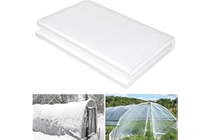 Atoke 2M X 10M Extra Thick Polythene Plastic Sheeting,Anti-dust Furniture Cover,Clear Garden Grow Polytunnel Cover Sheets for Greenhouse,Agriculture,Garden,Painting Work