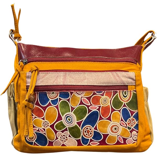 Sac à Main Bandoulière Népal Boho En Coton - Fabriqué Au Népal, Commerce équitable, Multicolore, Style Vacances Sac Banane Hippie