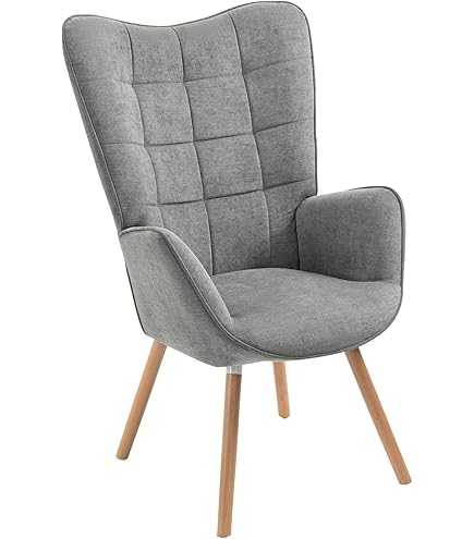 Menzzo Poltrona Scandinava Danube In Tessuto Grigio Scuro - Design Moderno Da Montare - 5