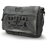 Cappadocia Vintage 4028 Salaş Omuz &Ccedil;antası Pamuk Kanvas Postacı 15.6 Laptop Okul Seyahat G&uuml;nl&uuml;k Vintage Retro