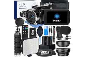 NBD vidéo caméra 4K, caméra d'enregistrement vidéo uhd 60fps / 48mp autofocus pour caméra numérique Youtube 18 x caméra Wi - FI avec Microphone à écran Tactile de 3 Pouces, télécommande