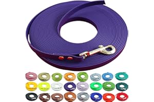 bio-leine leichte 9mm Biothane Schleppleine ohne Handschlaufe - 3 bis 25m I für kleine Hunde, 3m in Lila I schmutzabweisende & Wasserabweisende Hundeleine Leine