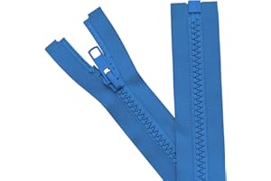 Sawoake 2 Pezzo #5 61 cm Separazione Giacca Zipper per Cucire Cappotti Giacca Zipper Blu A Forma di Plastica Zipper Bulk Tailor DIY Strumenti di Cucire per Indumento/Borse