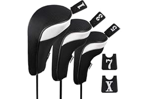 Andux 3pcs/Set Golf 460cc Driver Fairway Wood Club Head Covers Long Neck
