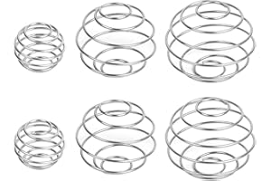 EQLEF Stainless Steel Shaker Ball, Stainless Steel Bottle Mixer Ball Mixer Mixing Ball Metal Spring Mixer Shake Ball for Bottle Cup Wire Whisk Ball for Protein Mixed Drinks (6 Pieces)