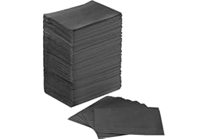 JMU Dental Bibs (125 Pcs), Black Dental Bibs 3 Ply Disposable Tattoo Bibs Table Covers Nail Paper Towels 13" x 18"