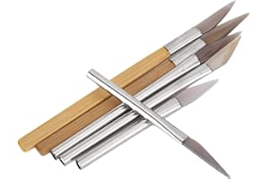 DAUERHAFT Achat Burnisher Craft Polierwerkzeuge mit Bambus Eisen, zum Oberflächenpolieren von Metallen, zum Reinigen von Gold