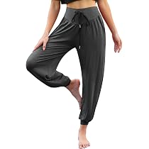 Produktbild von Jogginghose Damen - Sweathose Hohe Elastischer Bund Laufhosen Loose Lässige Yogahose Festival Harem-Stil Sporthosen Trainingshose Trainingsanzug Sommerhose Outfit Pumphose