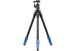 Benro SLIM Carbon Fibre Lightweight Travel Tripod Kit (TSL08CN00) Compact Design, 8.8lb Capacity, Arca-Swiss Ball Head, and Reversible Centre Column