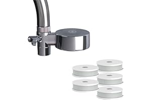 TAPP WATER Tappwater EcoPro Compact - Filtro de agua para grifo más pequeño del mercado, filtra más de 100 sustancias. Sistema de filtración en 5 etapas con nanotecnología (cromado, 6 recambios incluidos).