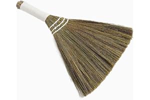 STGBCST 1Stücke Reisstrohbesen Mini Reisstrohbesen Gartenbesen Handgemachte Natürliche Bambus Besen Vietnamesischer Strohbesen Staubbürste Reinigungsmittel für Wohnmöbel Auto (Klein)