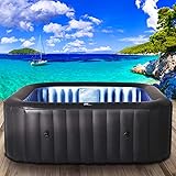 Whirlpool aufblasbar MSpa Tekapo für 4 Personen 158x158cm In-Outdoor Pool 108 Massagedüsen Timer Heizung Aufblasfunktion per 
