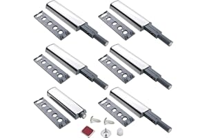 TRAUMARKEU Scrocco Magnetico Chiusura Magnetica per l'apertura.Push Pull per Ante.6 Pezzi Apertura a Pressione Ante Chiusura Magnetico con Viti.Sistema di Apertura a Pressione/Tampone di Resistenza per Aprire
