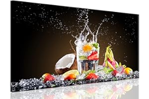 DECLINA, Tableau pour cuisine, tableau décoratif en toile imprimé, tableau de fruits pour la décoration murale de cuisine, 70x40 cm