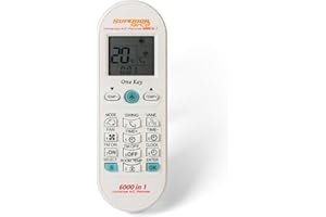 Superior Electronics AirCo 6000 - Telecomando Universale per Climatizzatori con 6000 Codici - Compatibile con le Principali Marche - Design Ergonomico e Funzione Timer Programmabile - SUPCU003