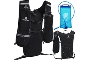 BBAIYULE Lightweight Running Vest Backpack Outdoor Sports Trail Racing Marathon Hiking Fitness Bag Hydration Vest Pack for Men Women,Cycling Hydration Backpack Water backpack