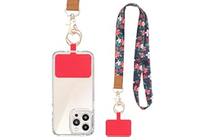 punwey Cordon Téléphone Portable, Tour de Cou Téléphone Multicolore, Universel Tour de Cou de Collier de Longe Porte-clés Lanière de Téléphone Portable Compatibles avec Plupart des Téléphone