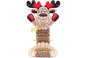 GENERISCH Hundespielzeug Weihnachten Geschenke, Welpenspielzeug aus Plüsch, Quietschendes Interaktives Hundespielzeug für Kleine Große Hunde, Kauspielzeug mit dehnbarem Griff, Hunde Spielzeug für Langeweile.