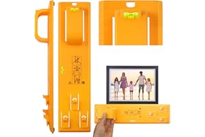 WEISIPU Picture Hanging Tool Kit, Photos Frame Hanger Wall Hanging Kit Tools with 2 Levels Easy Making Position for Clocks, Mirrors, Galleries, Artworks, Posters