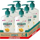 Sanytol &ndash; Nourishing Hand Soap Almonds and Honey &ndash; Pack 6 x 250 ml | Deep nourishes and repairs dry or punished hands, with p