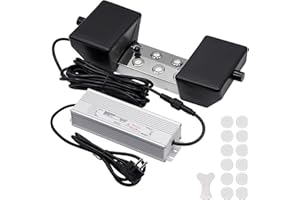 MOGOULUA Creatore di Nebbia 6 Teste Nebulizzatore Ultrasonico con Alimentatore di Rete Impermeabile da 250W Dispositivo di Nebbia Pesante 4,5 L/H Umidificatore per Giardino Paesaggi Serre