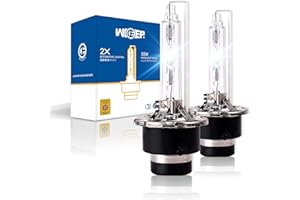 wideep D2S Xenon HID Headlight Bulbs, 6000K 35W 85V, Replacement Bulb for High Low Beam Lights, 2 Pcs