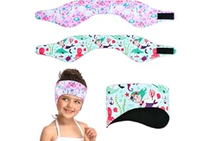 MAIROX Diadema de Natación Niños, 2 PCS Banda de Oreja Adulto, Diadema Impermeable Natación, Banda para Los Oídos de Natación, Diadema de Natación Ajustable para Deportes Acuáticos (Rosa, M)