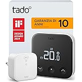 tado° termostato intelligente X – Starter Kit, termostato ambiente cablato e Bridge X, controllo del riscaldamento tramite ap