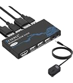 Commutateur DisplayPort 2 En 1 MT-VIKI - Splitter 4K@60Hz Avec Alimentation Pour PC Et Moniteurs