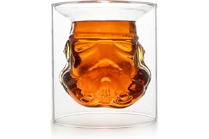 THUMBS UP Vaso de whisky invertido Stormtrooper original, transparente, para whisky, bourbon y whisky escocés, 150 ml, vaso de whisky perfecto como regalo para hombres - ¡ThumbsUp!