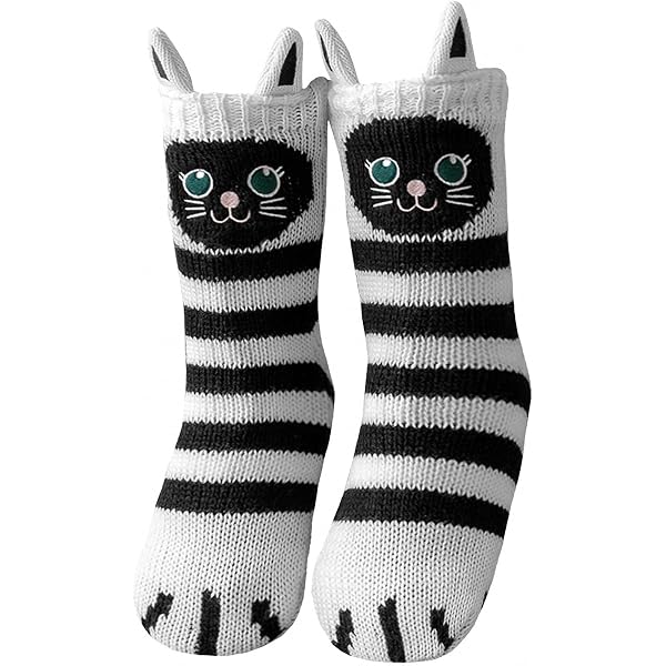 Chaussettes Antidérapantes En Polaire Avec Motif Pingouin - Taille UK 4-9, Idéales Pour La Maison, Noël, Hiver