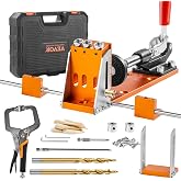 VEVOR Hidden Hole Jig Kit with Wrench and Square Bits Drill Jig with Pin Guide for Drilling Hidden Holes Drill Guide for Wood
