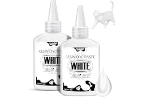 VIVIDYE Pâte Pigmentée Blanc Concentrée pour Résine Epoxy, 170g - Fabrication de Bijoux, Peinture, Résine UV, DIY